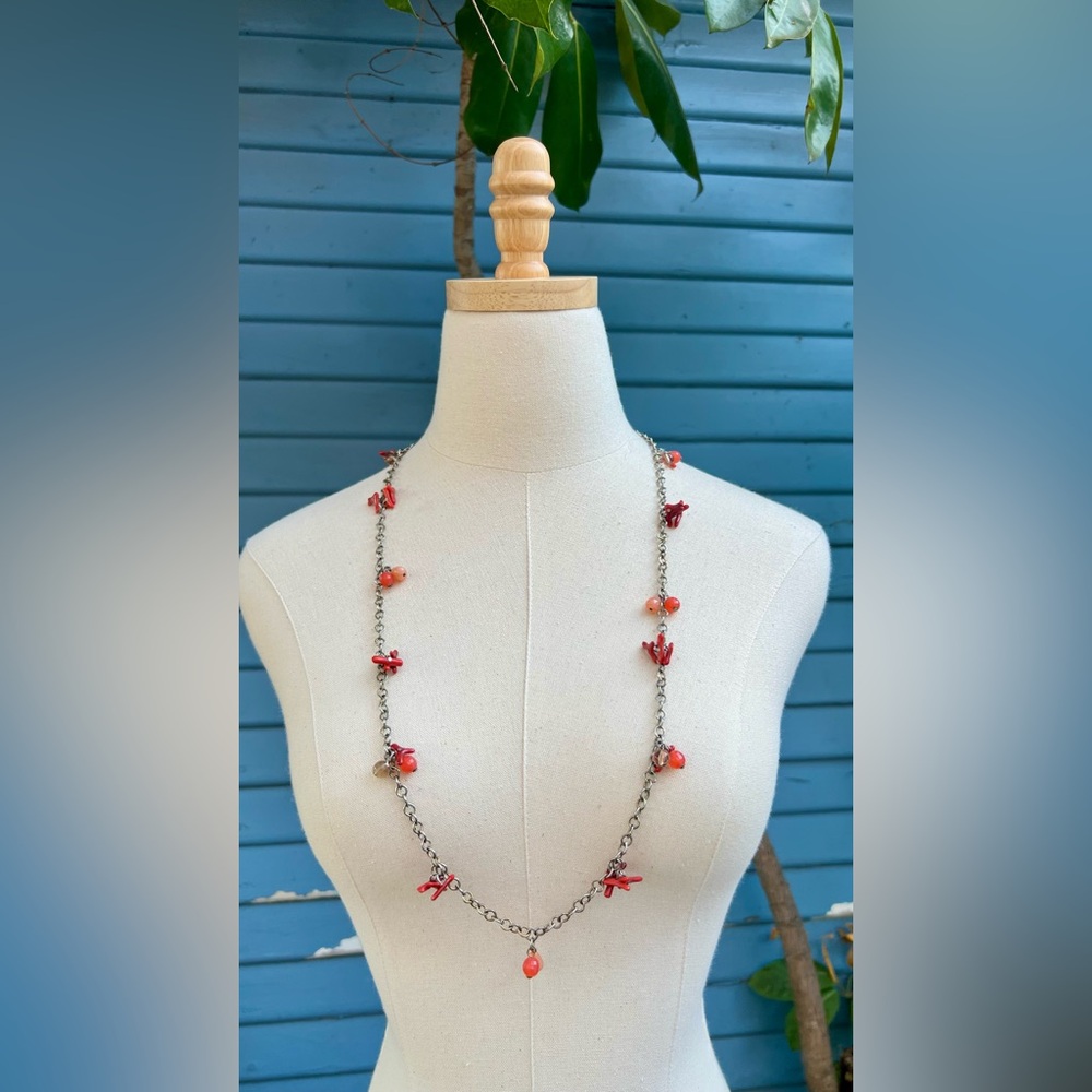 Vintage Coral & Carnelian Necklace